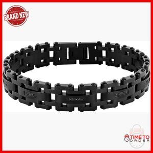 8.5 Inch Stainless Steel Link Bracelet, Fold-Over Clasp, 45 Links